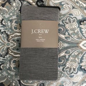 J. Crew gray ribbed tights. NWT. Size S-M